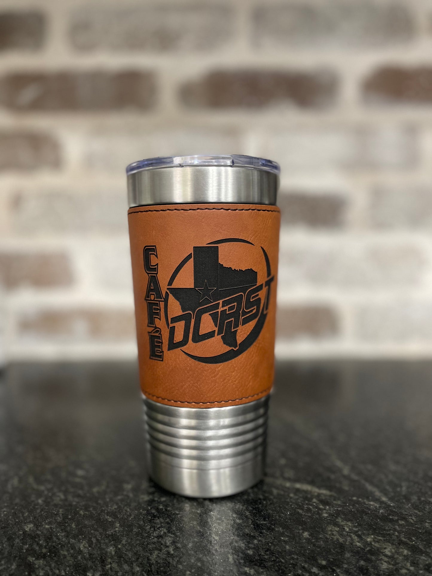 20oz Leatherette Tumbler Cup - Engraved/Personalized - Polar Camel