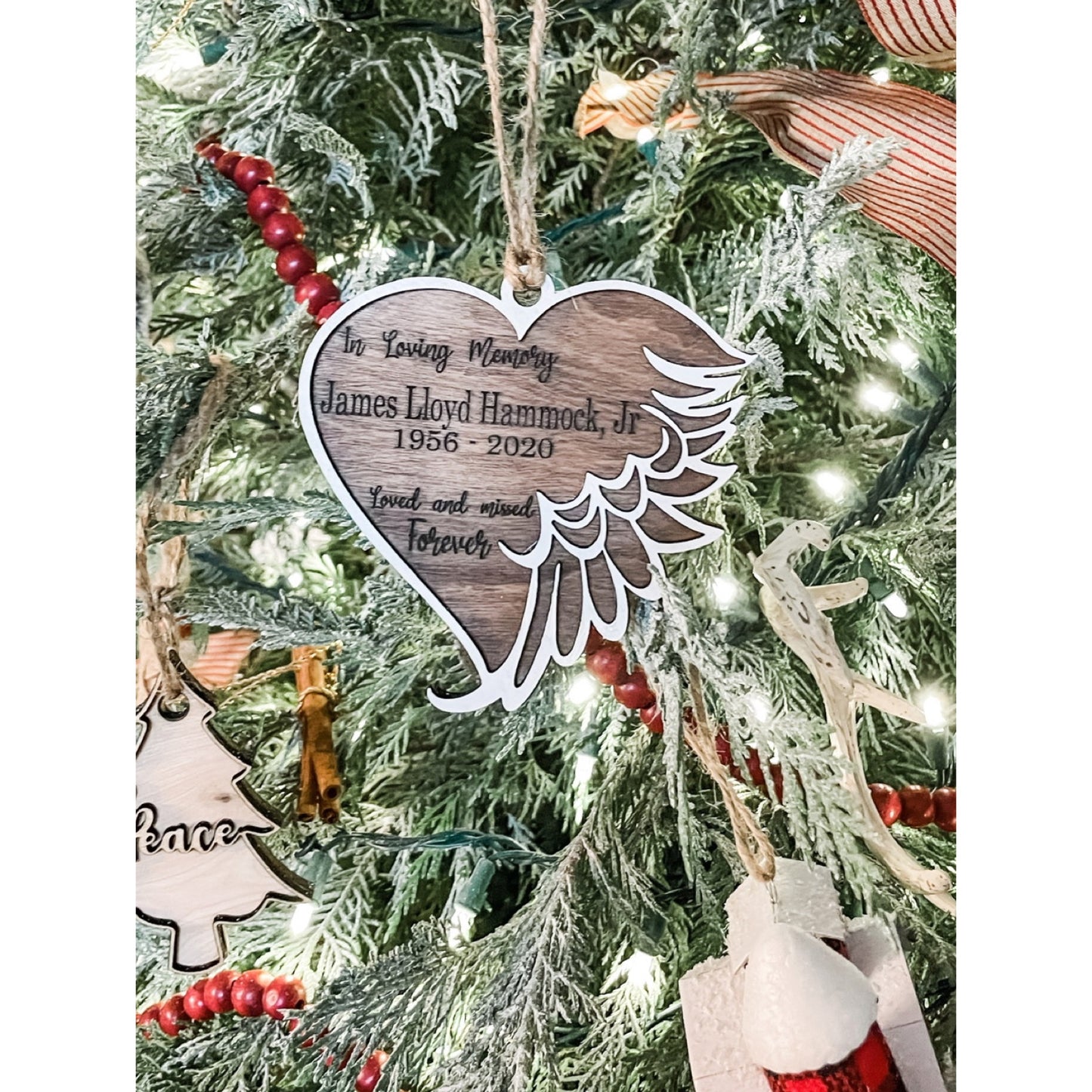 Angel Wings Memorial Ornament