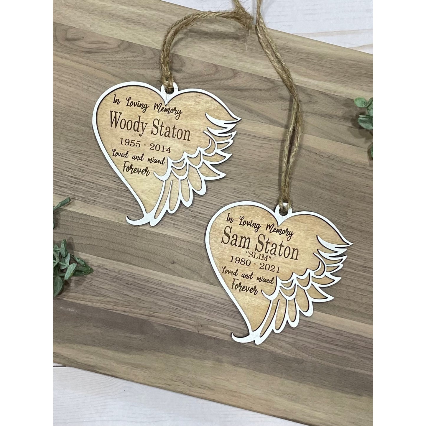 Angel Wings Memorial Ornament