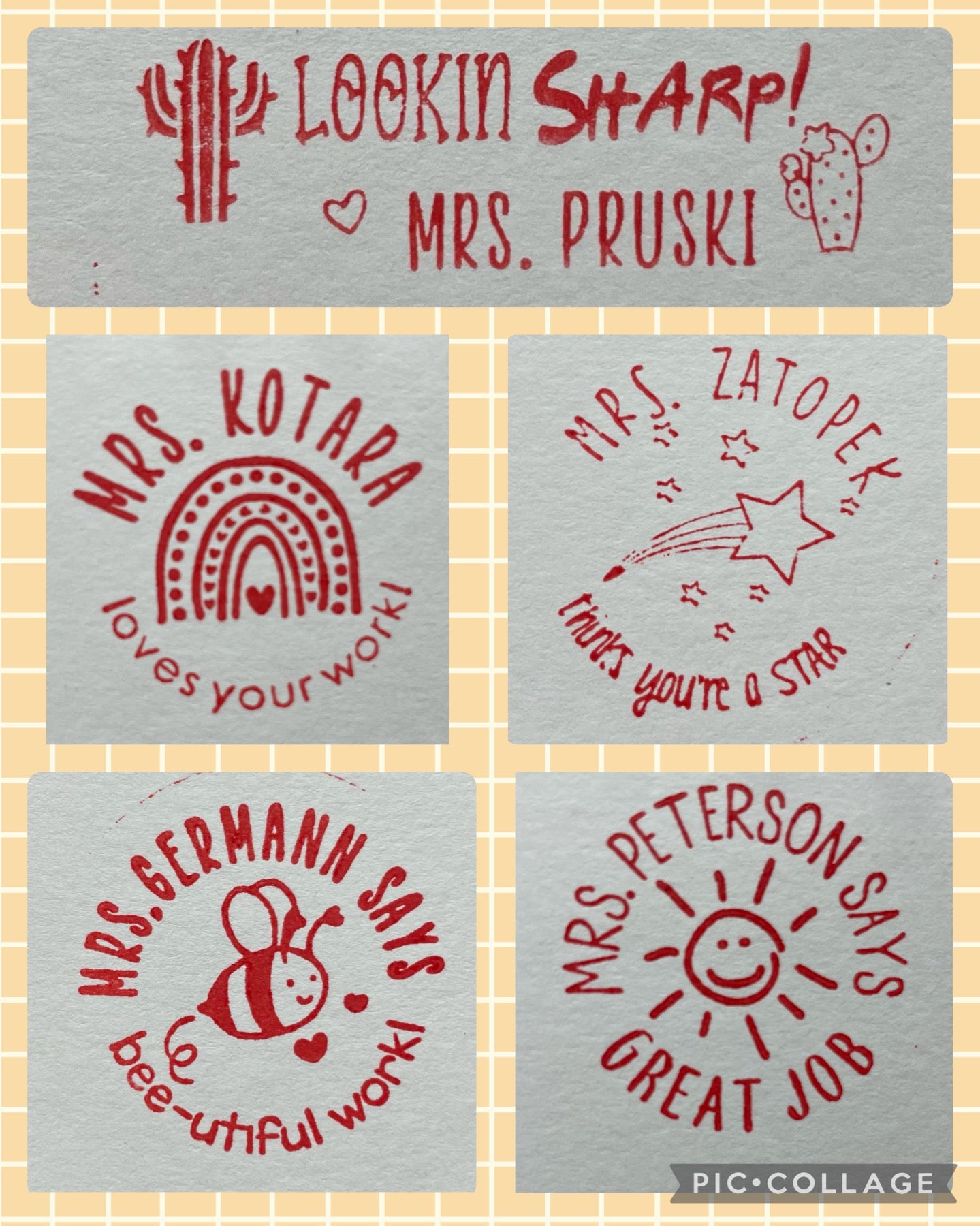 Personalized Teacher Stamp