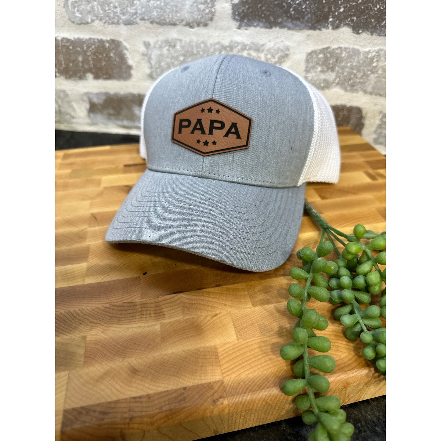 PAPA Cap - Die-Cut Leatherette Hat Patch - Richardson 112