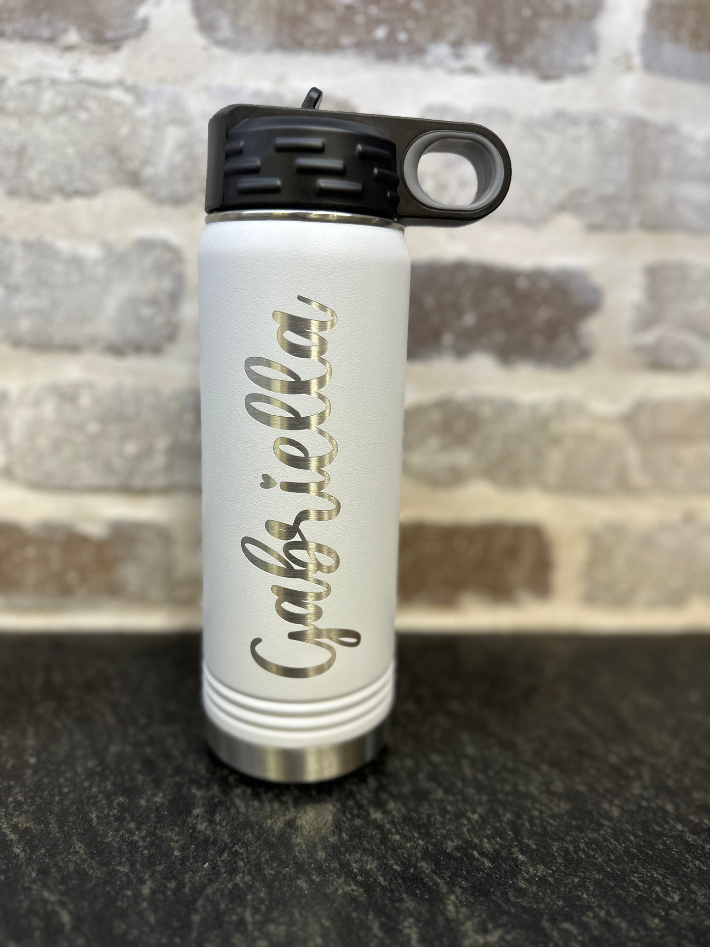 Water Bottle with Straw - Engraved/Personalized - Polar Camel