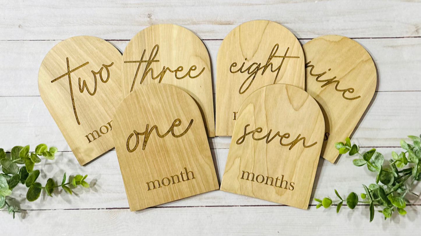 Months Milestone Sign Photo Props