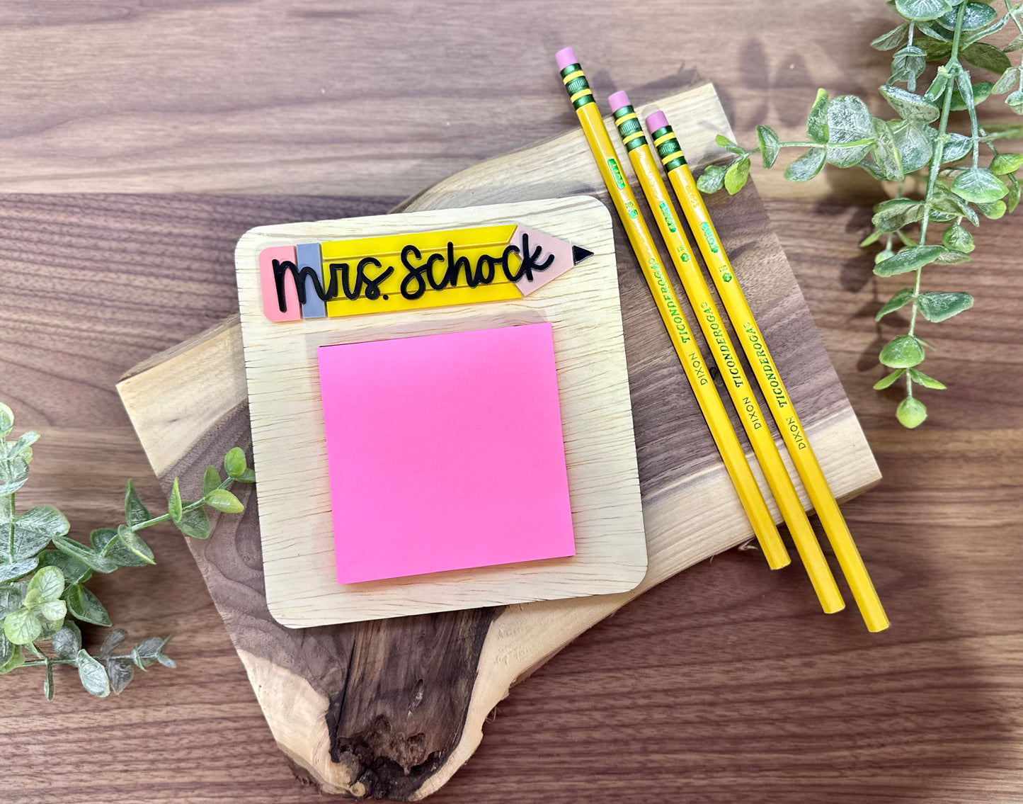 Teacher Post it Note Holder  - Personalized