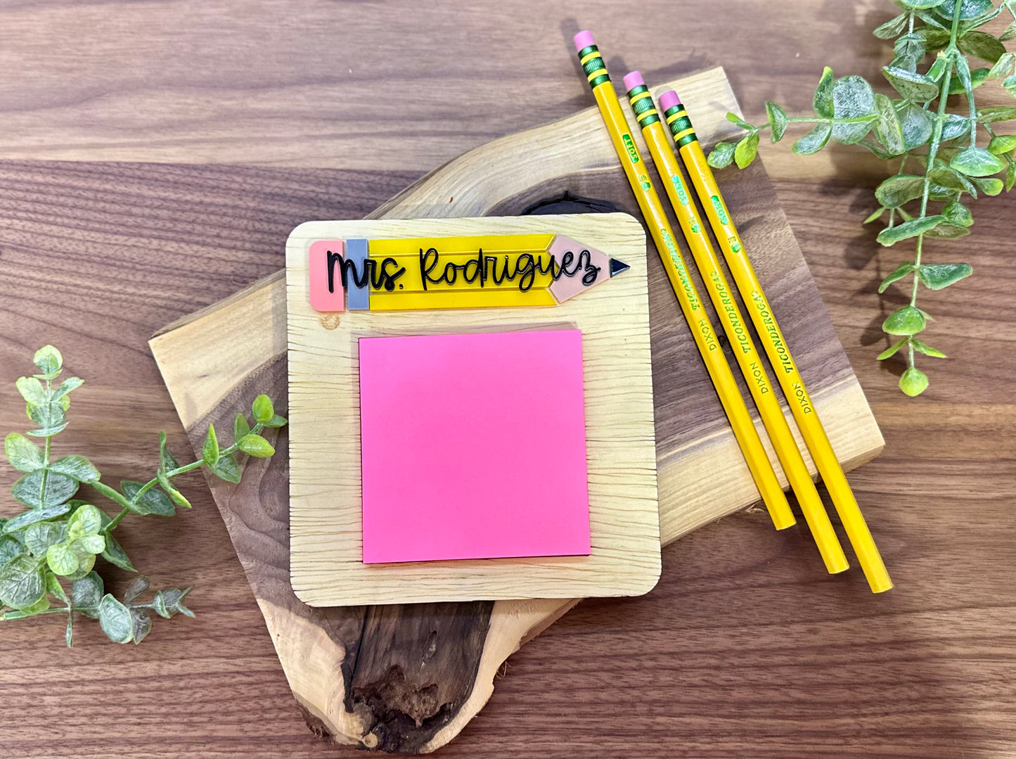 Teacher Post it Note Holder  - Personalized