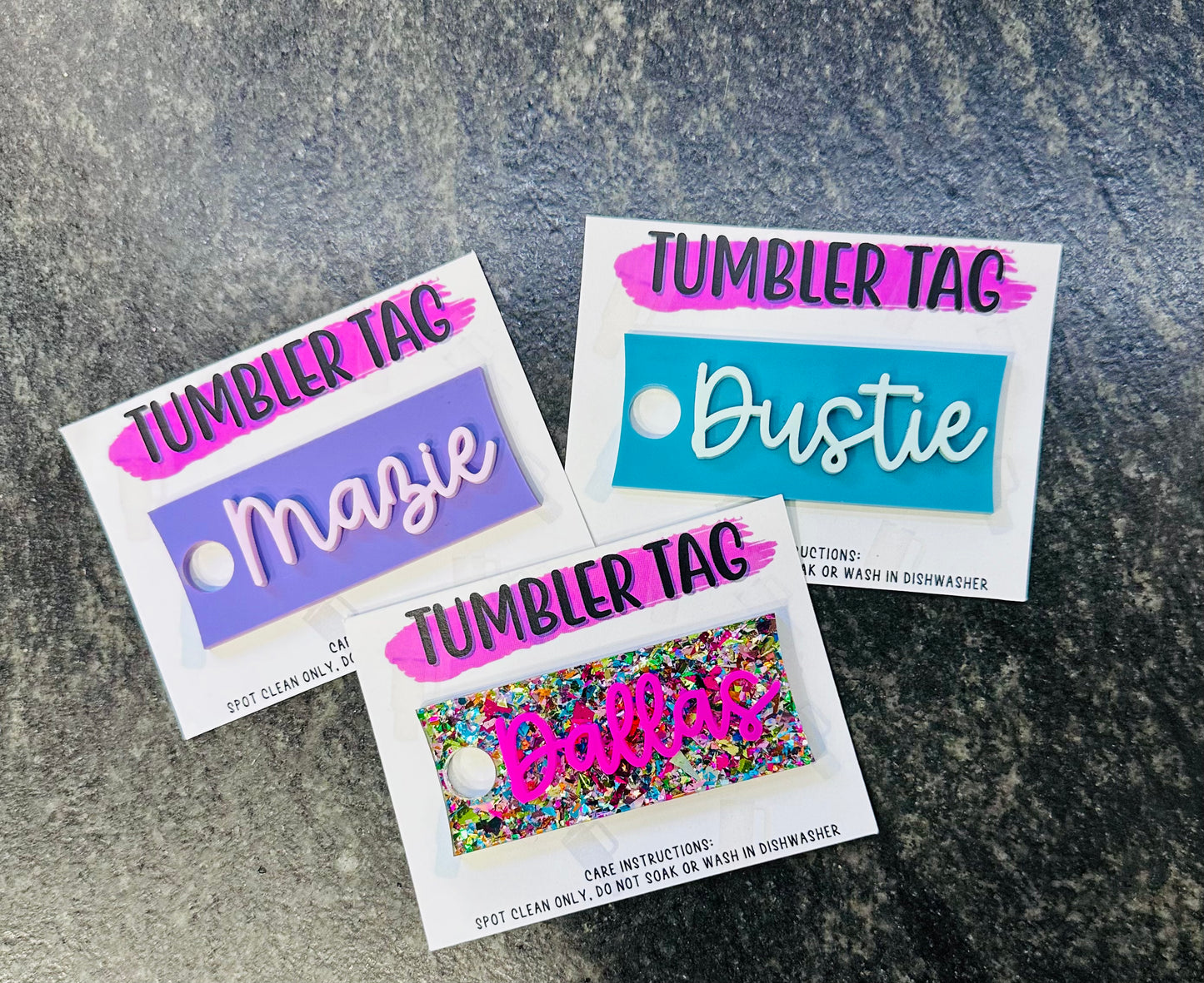 Tumbler Topper Tag