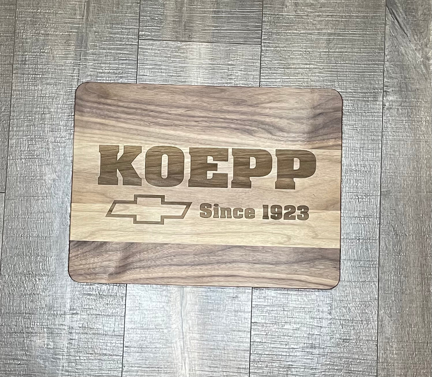 12" x 16" Personalized Cutting Board - Walnut, Teak or Maple