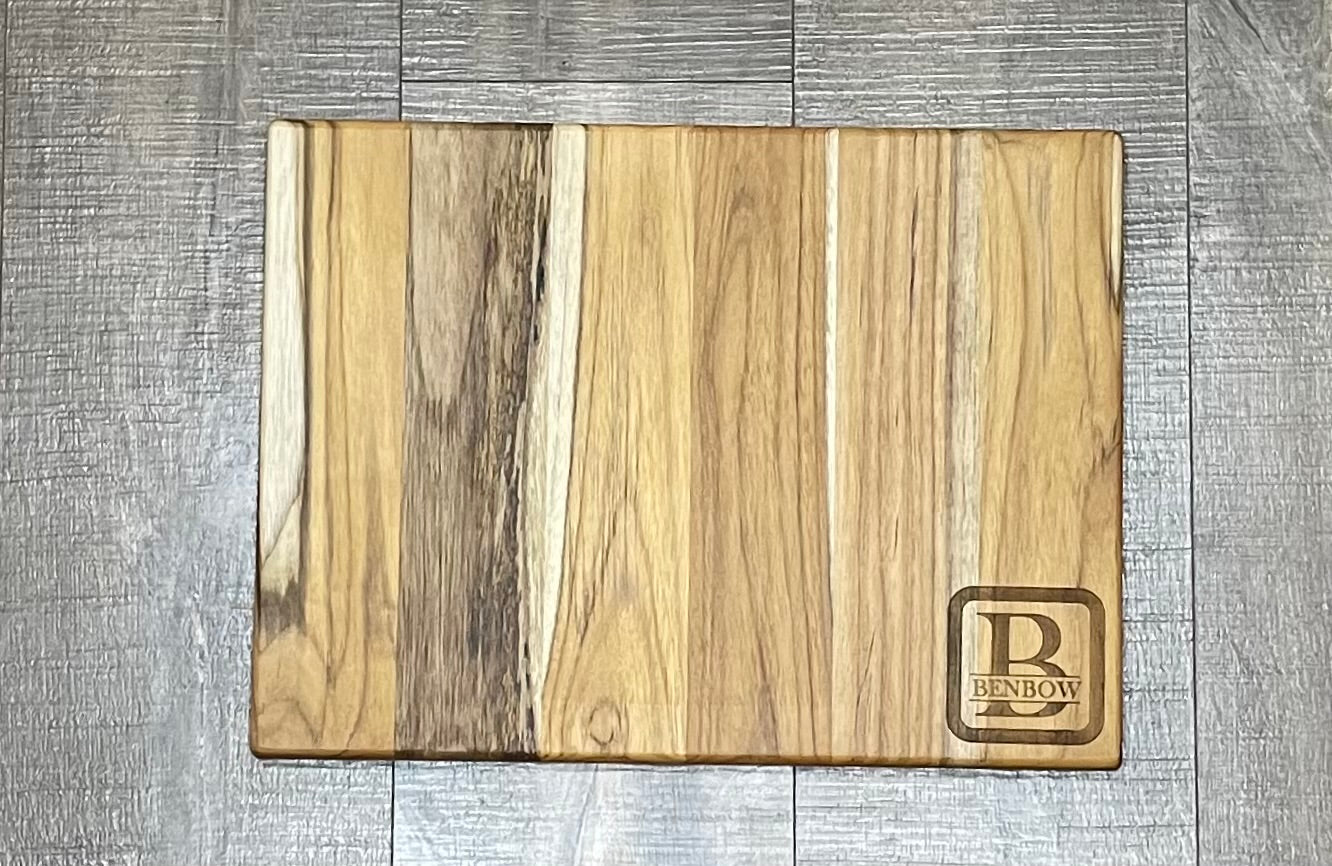 12" x 16" Personalized Cutting Board - Walnut, Teak or Maple