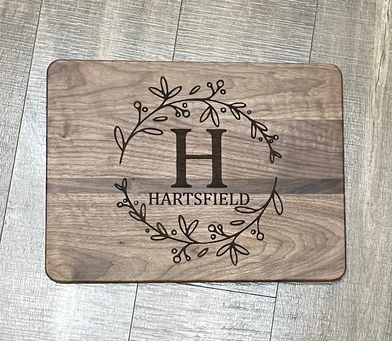 12" x 16" Personalized Cutting Board - Walnut, Teak or Maple