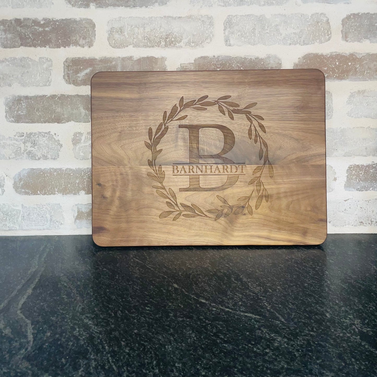 12" x 16" Personalized Cutting Board - Walnut, Teak or Maple