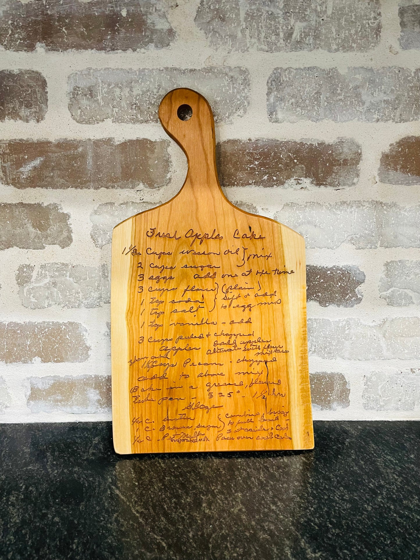 Cherry Live Edge - Charcuterie Personalized Cutting Board - 7-9"x15’’