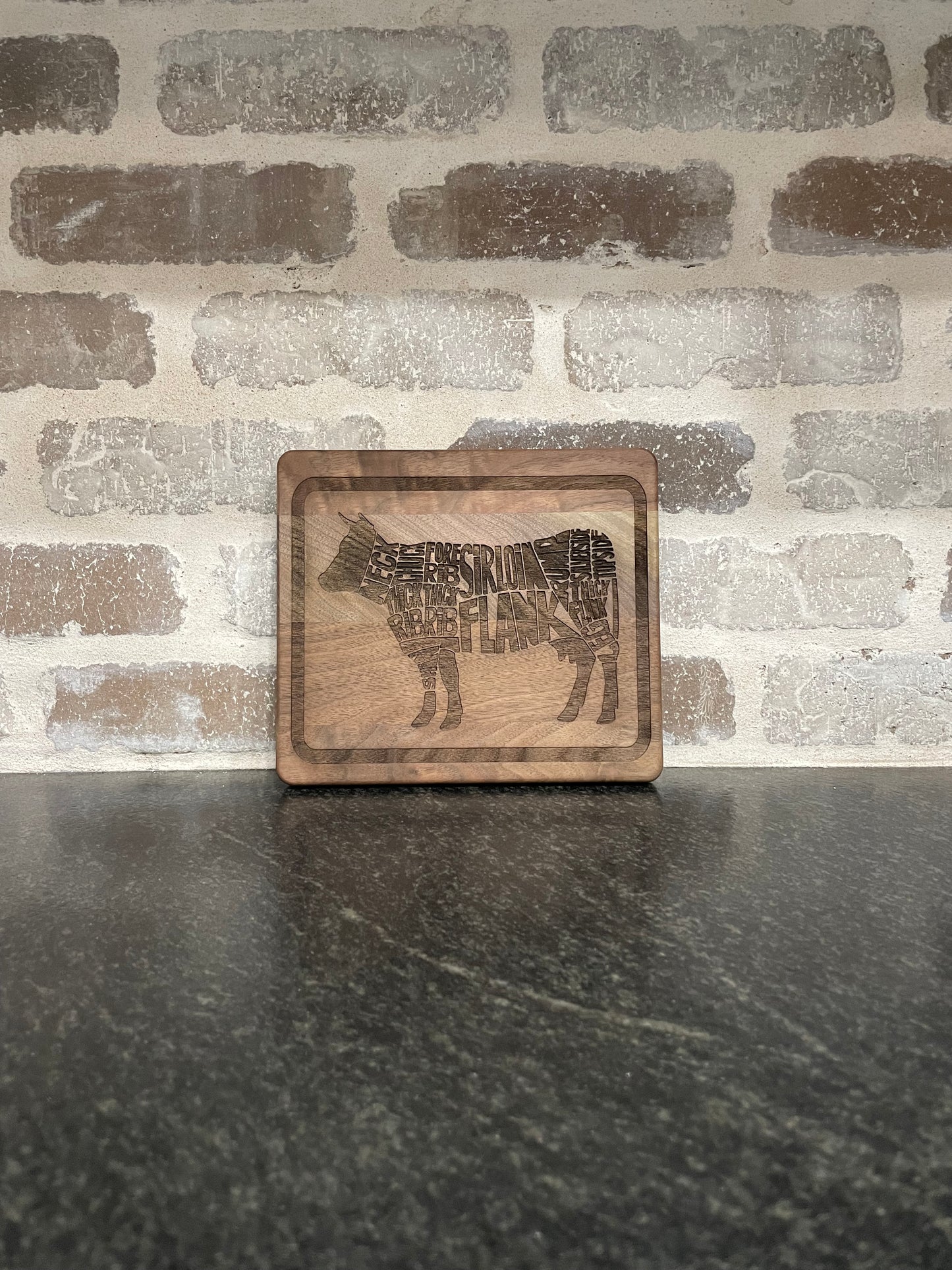 Walnut Personalized Mini Cheese Cutting Board - 7” x 8”