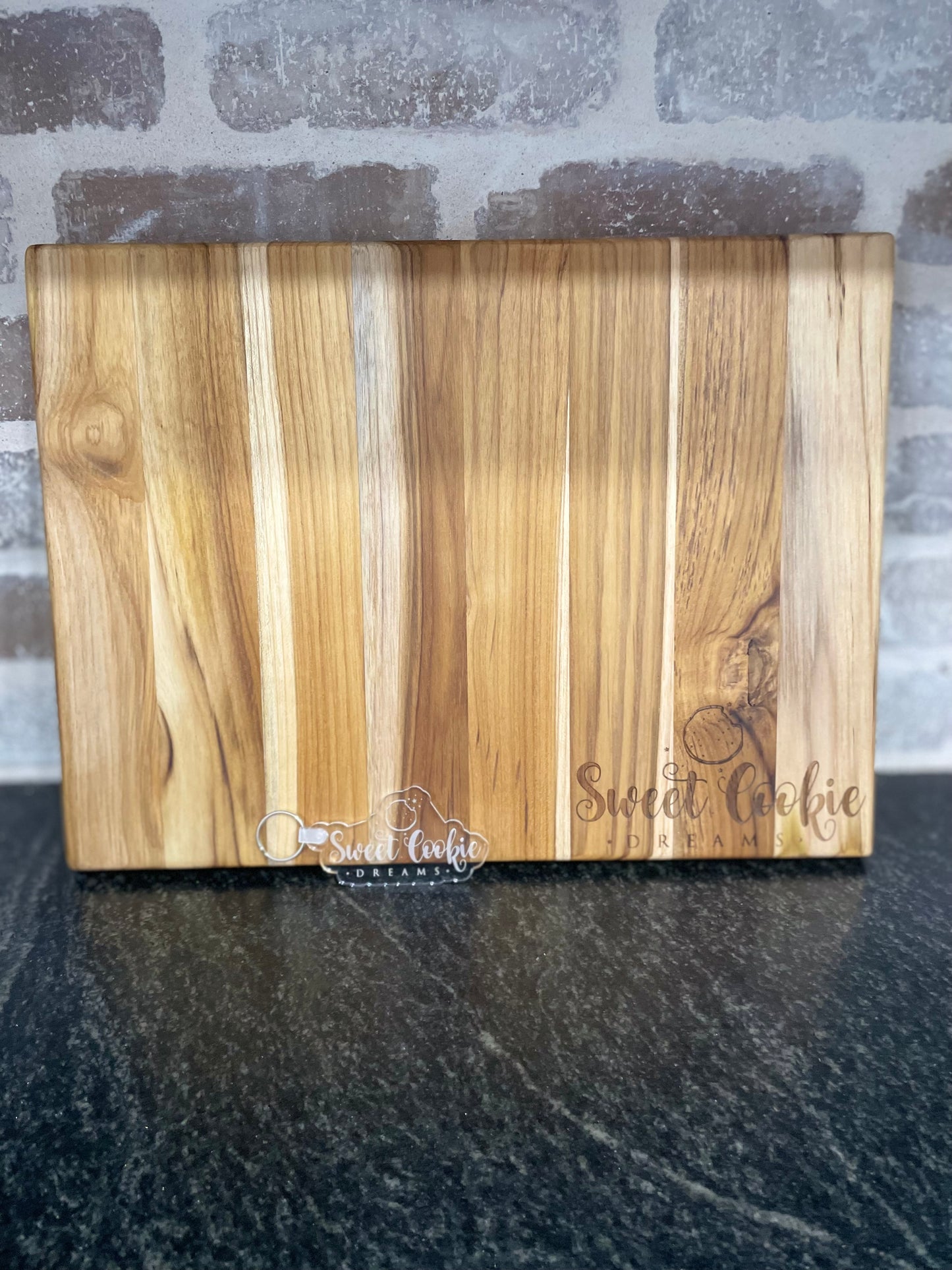 12" x 16" Personalized Cutting Board - Walnut, Teak or Maple