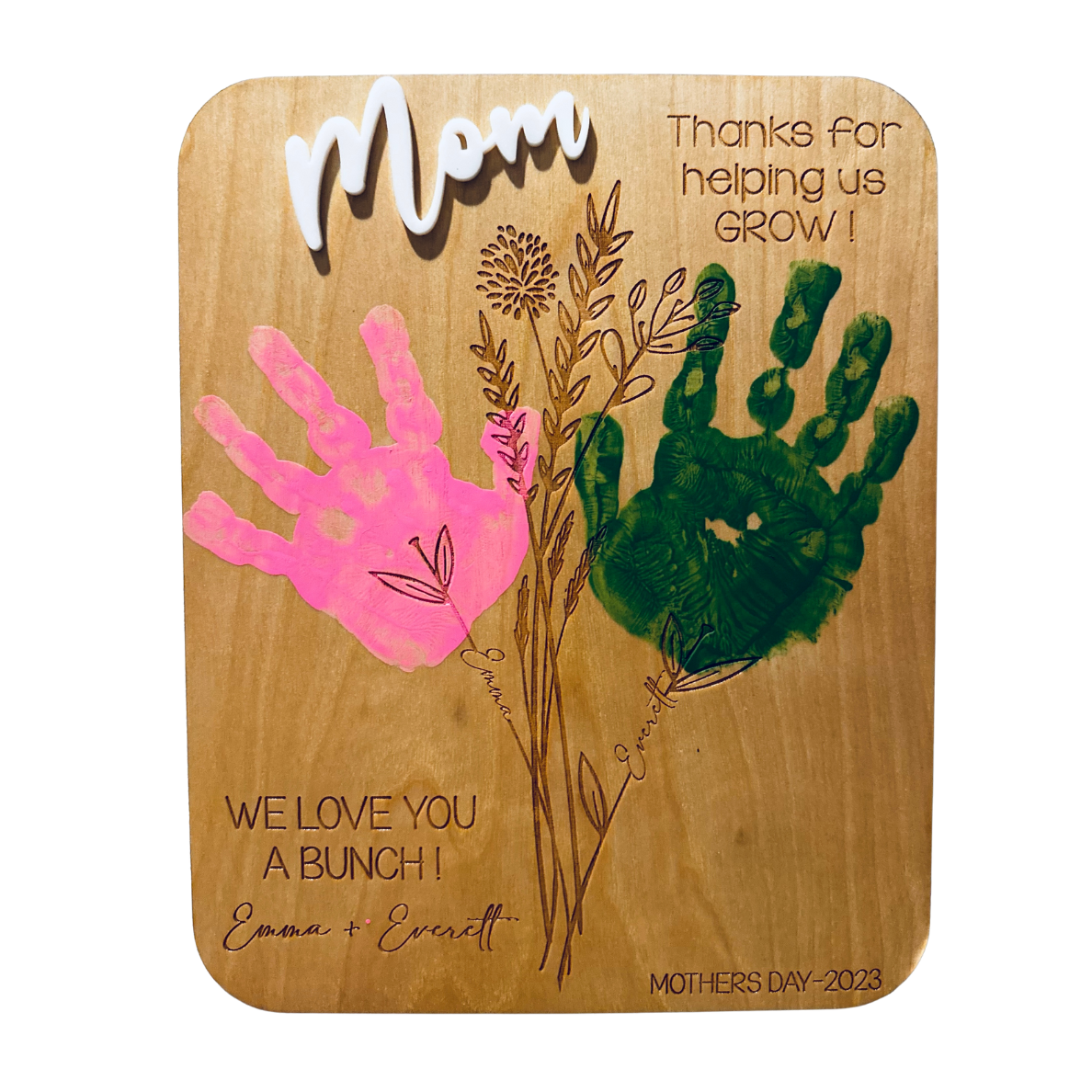 Handprint Flower Bouquet Sign - Mother's Day - Mom - Grandma