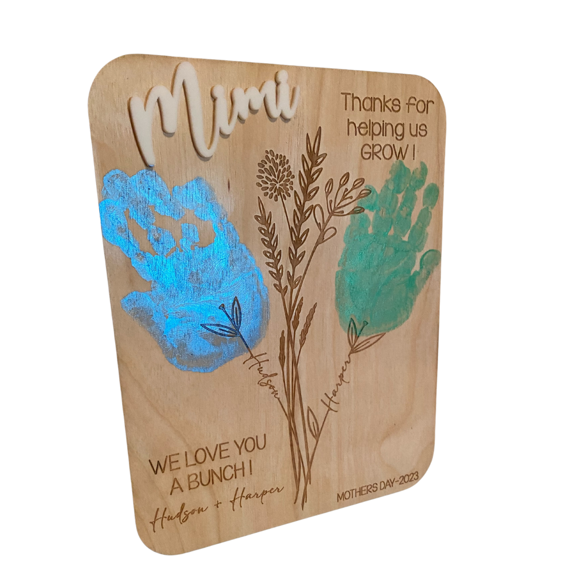 Handprint Flower Bouquet Sign - Mother's Day - Mom - Grandma